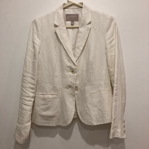 Banana republic white linen blazer  size 4